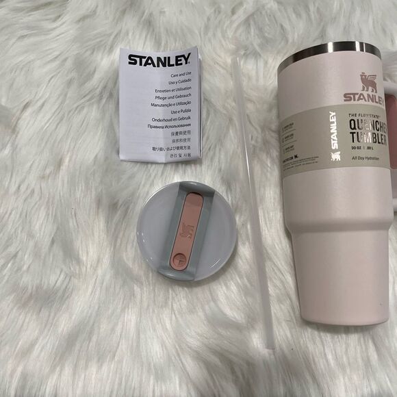 NWT Stanley Flowstate Adventure Quencher H2.0 Travel Tumbler 30 Oz Rose Quartz - Picture 6 of 11